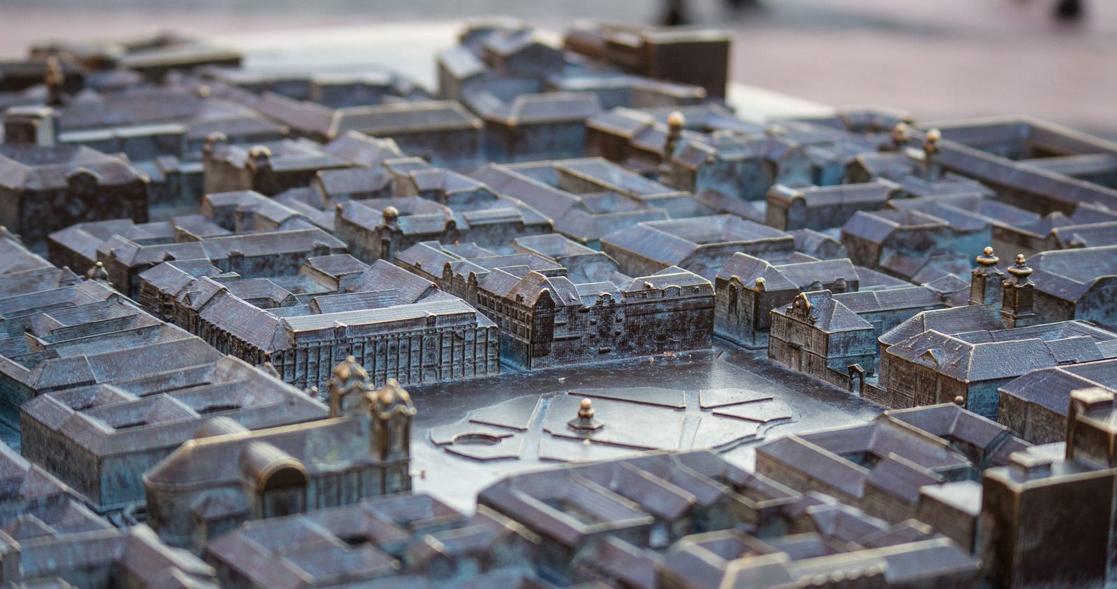 Bronze scale model of Timișoara&rsquo;s historic center